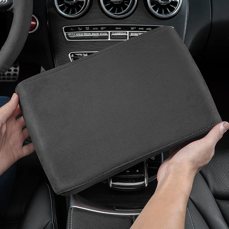 Car Armrest Box Pad Plush Car Center Console Protection Pad Soft And Comfortable For Tesla Model 3 Model S Model X Model Y