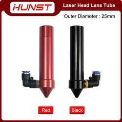 HUNST CO2 lazer kafası varil dış çapı 25mm çap 20mm odak uzunluğu 50.8/63.5/101.6mm gravür için ve kesme makinesi