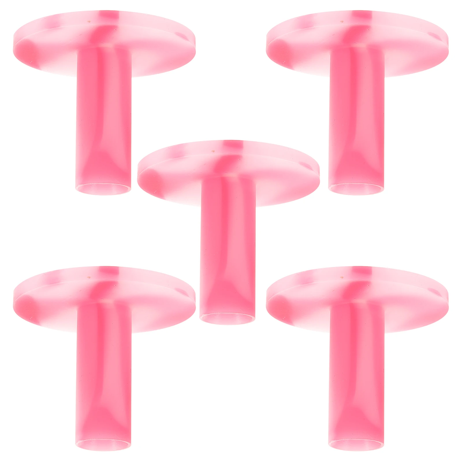 

5 Pcs Golf Tees 45mm Pink Rubber Ball Holder Flexible Supplies Stands Practice Accessories Long Roll Less Resistance Durable