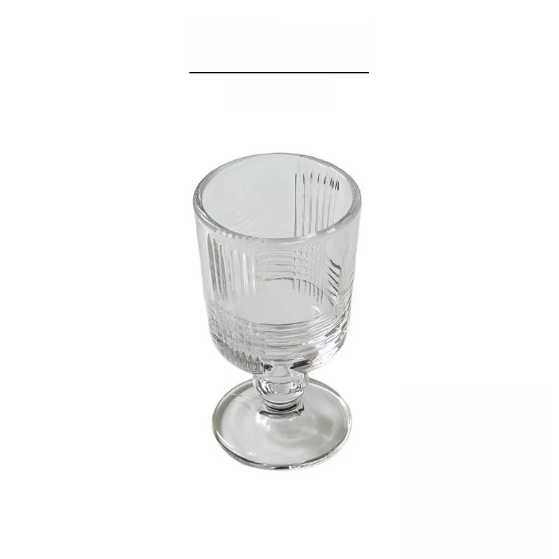Crystal Glass Cup European Style Engraving High Foot White Wine Cup Fruit Wine Whiskey Cup Elegant Cocktail Glass