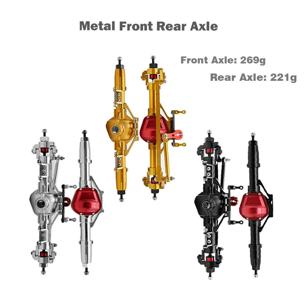 

Набор металлических прямых валов для радиоуправляемого автомобиля, передняя и задняя оси с сервоприводом для 1/10 RC Crawler Axial SCX10 D90, обновленные детали
