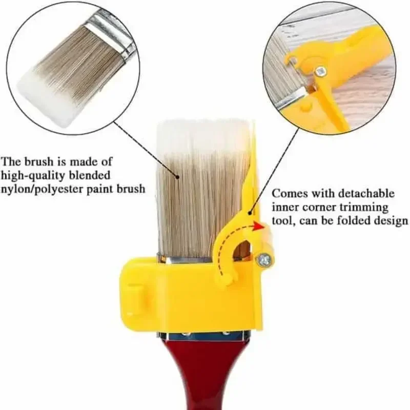 Profissional Edger Paint Brush, afiação separação cor, limpeza leve