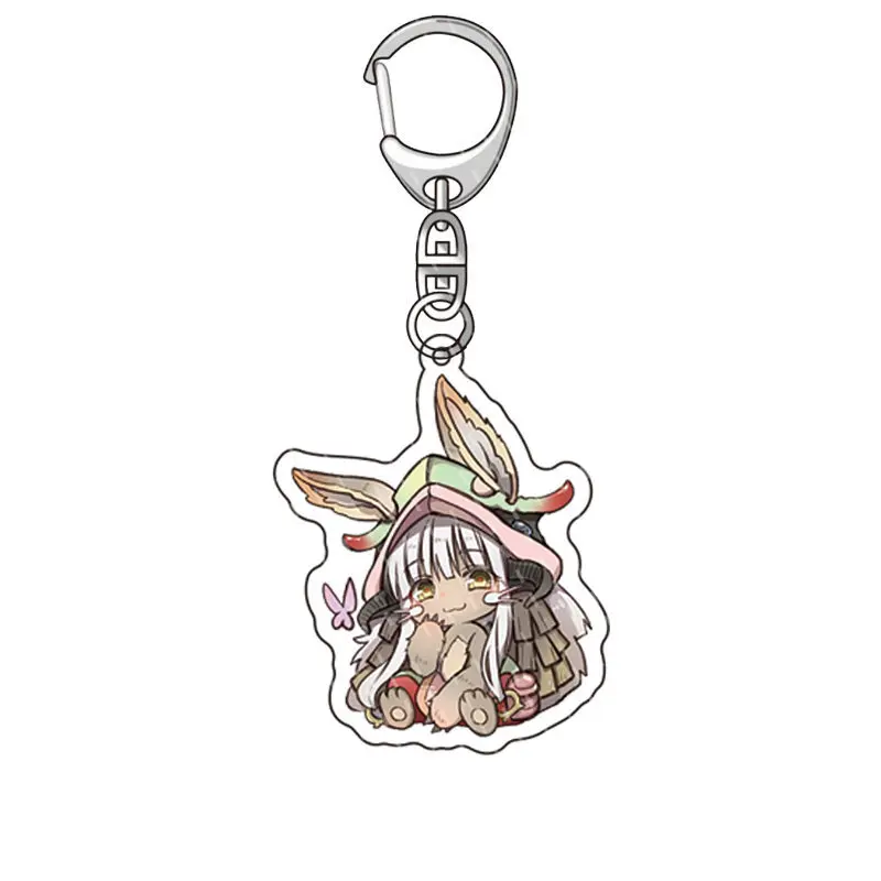 Llavero acrílico de Anime hecho en Abyss, figura de Cosplay de Riko Mitty Nanachi, accesorios de bolsa de dibujos animados, colgante, decoración de Chan, regalo para fanáticos