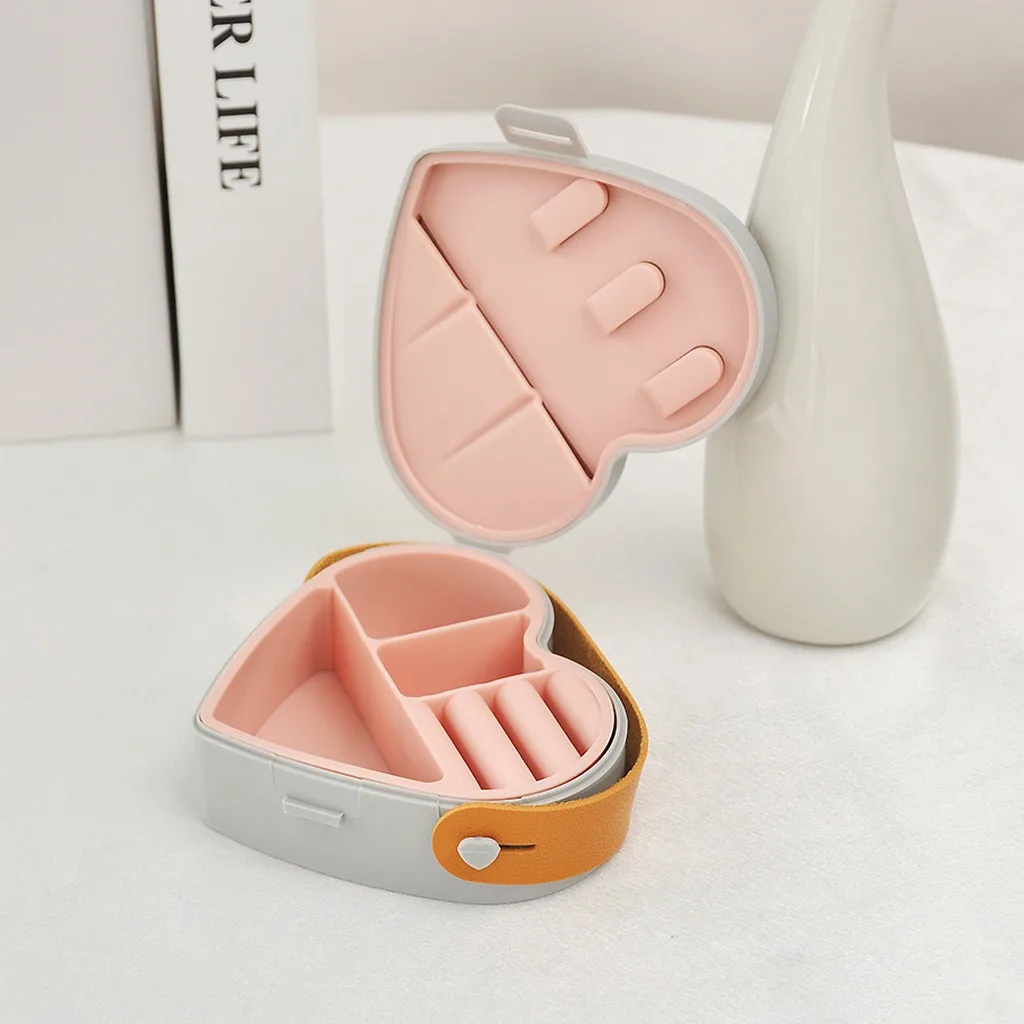Multi-Compartment Storage Organizer Dust-Proof Travel Jewelry Case Portable Jewelry Storage Secure Mini Jewelry Box For Bag