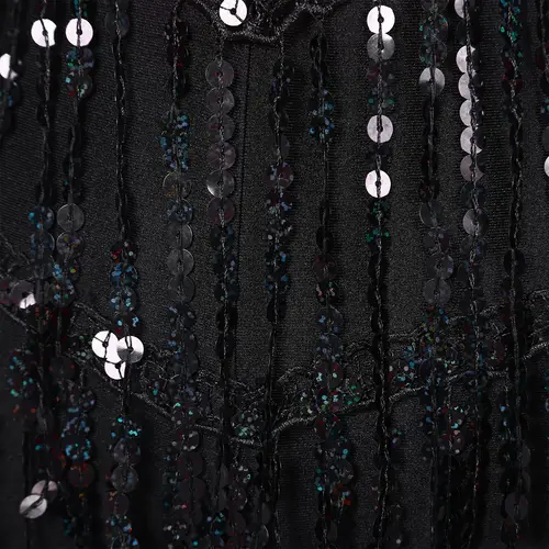 Imagen 2 del producto Mono con flecos de Jazz para mujer, traje de baile latino Cha-cha con lentejuelas brillantes, Espalda descubierta, Rumba, Tango, leotardo con borlas, Ropa de baile