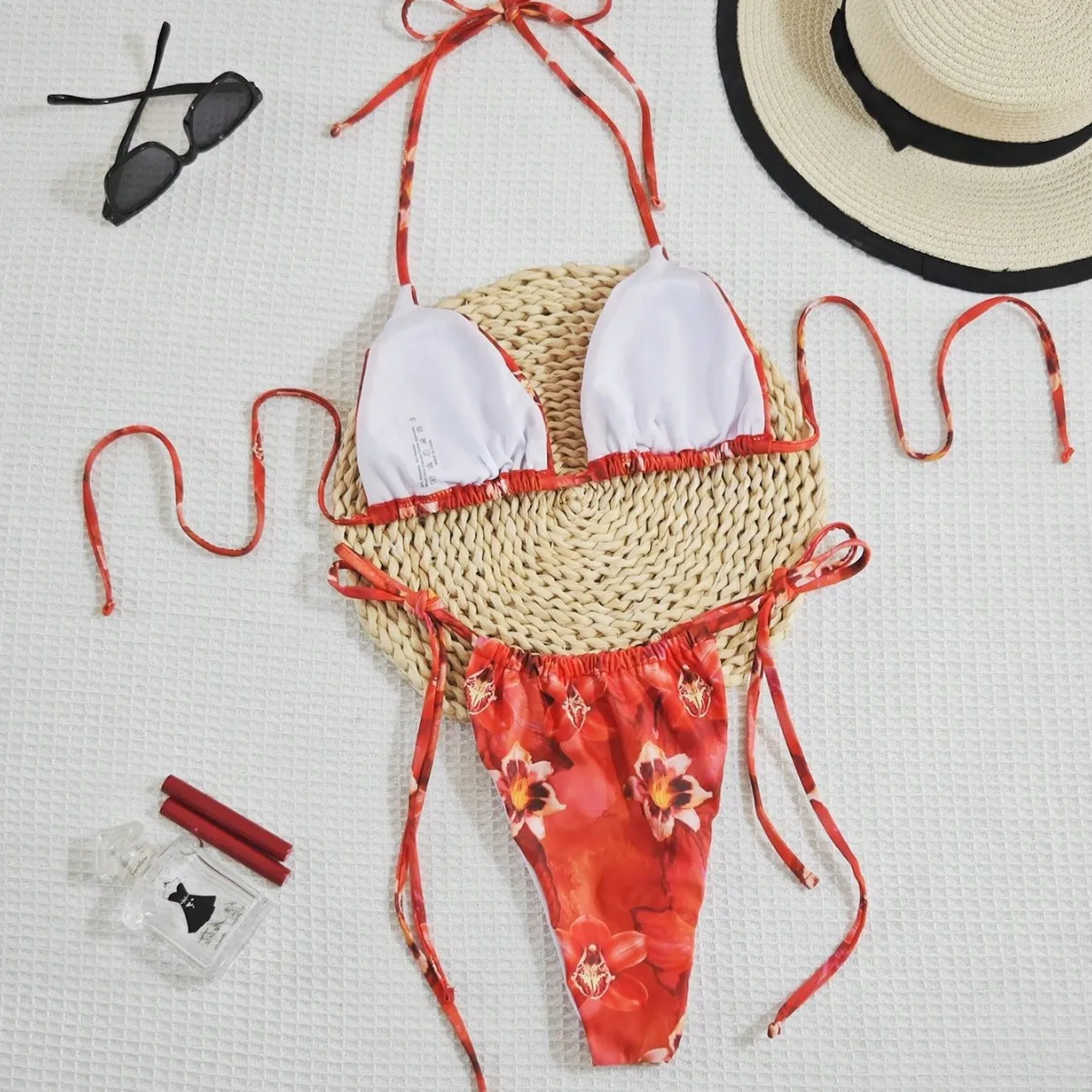 Printed Sexy Micro Bikini Set Women Swimsuit Female Biquini Swimwear Vacation Two-piece Thong Bikinis Beach Wear Bathing Suit
