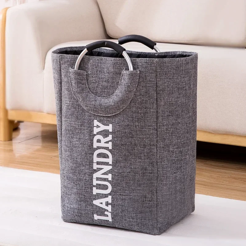 

2024 Waterproof Storage Bag Household Dirty Laundry Basket Folding Clothing Storage Bucket Clothes Toys Organizer with Handles