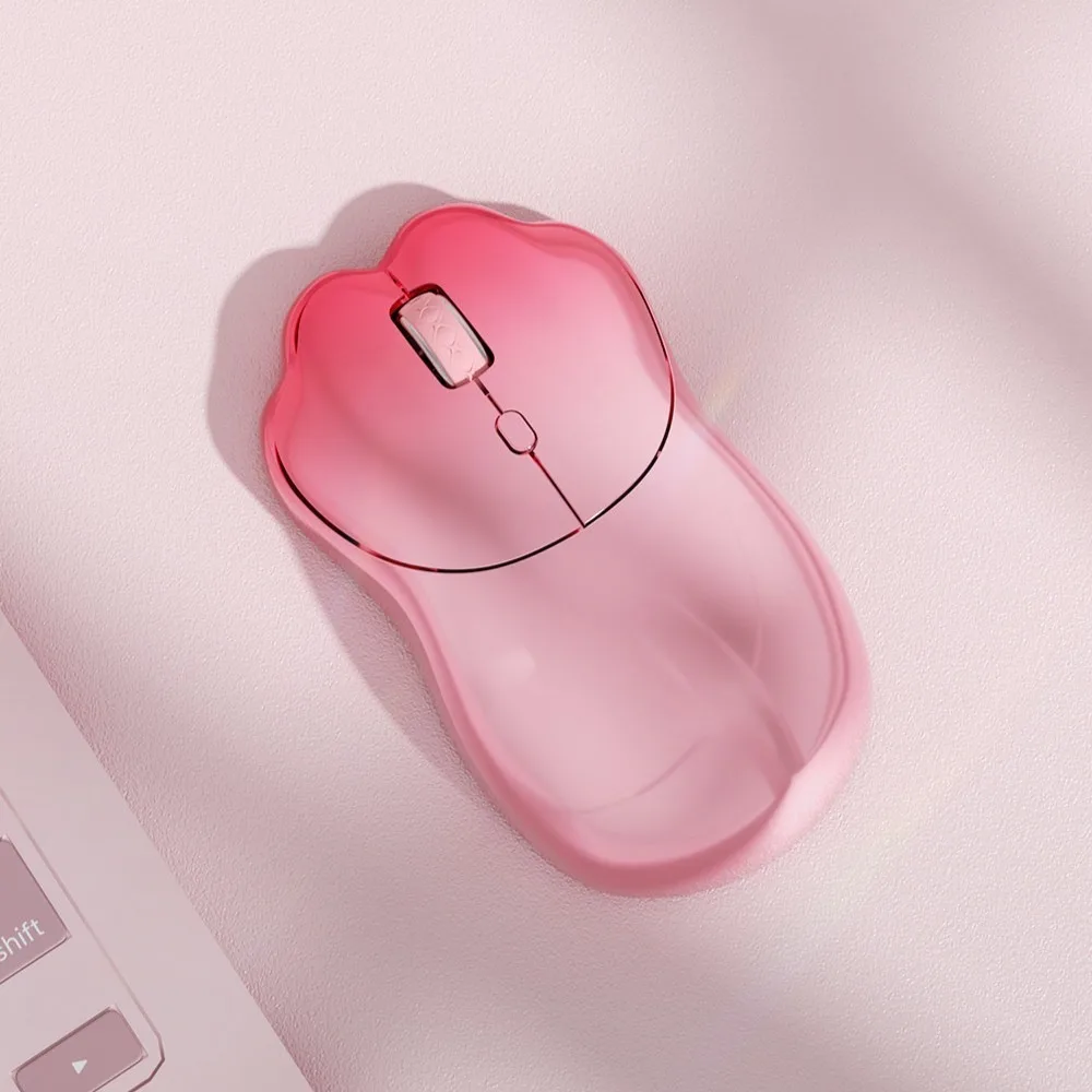 

SayRose Cat Claw Wireless Mouse Kawaii Cute Dual Mode Bluetooth 2.4G Rechargeable Ergonomic Long Battery Life Gaming Accessories