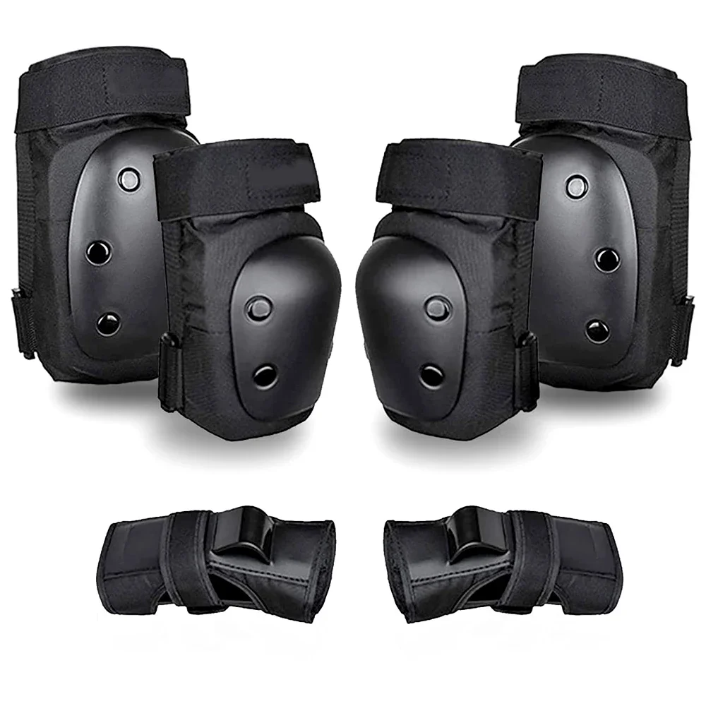 Knieschützer, Ellbogenschützer und Handgelenkschützer für Männer, Frauen und Kinder – Schutzausrüstung zum Skateboarden, BMW und Roller – Multi-Sport-Pad-Set – Detail 3