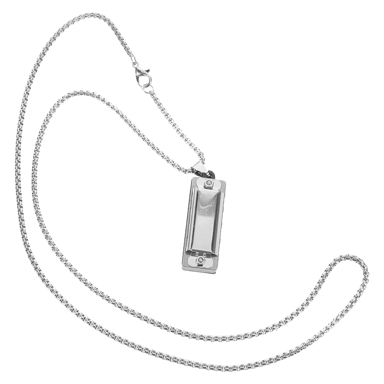 

Portable Lightweight Harmonica Necklace Mini Pendant Musical Instrument Jewelry Cool Music Accessory for Men Women