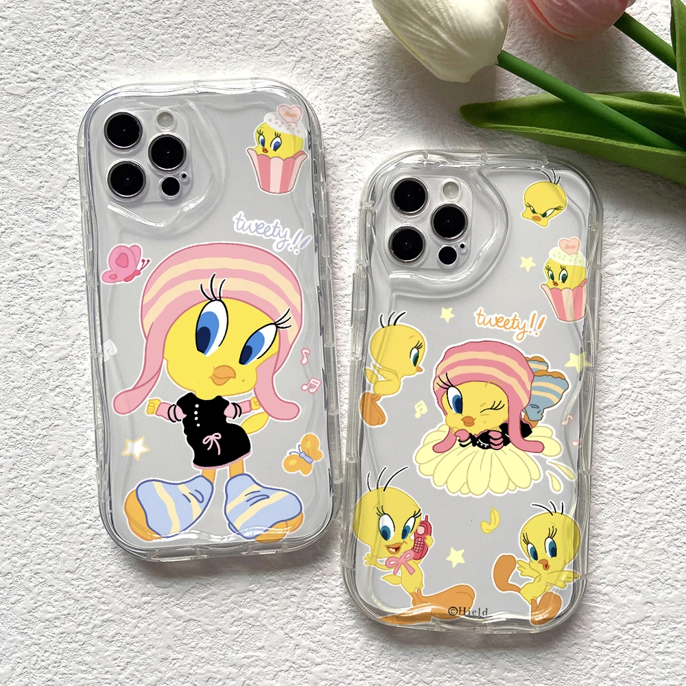 Симпатичные твиты уточка для Vivo Y50 Y36 Y35 Y30 Y28 Y22 Y21 Y20 Y15s V30e V27e V23 V23e S12 4G чехол для телефона 3D кремовый волнистый мягкий чехол