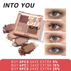 INTOYOU Eyeshadow Palette 4 Colors Cosmetics Matter Shimmer Eye Shadows Palette Daily Make-up For Women