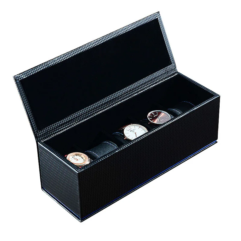 Luxury Leather Watch Storage Box Simple Travel 12 Slot Watch Case Jewelry Gift Box for Christmas Anniversary Birthday