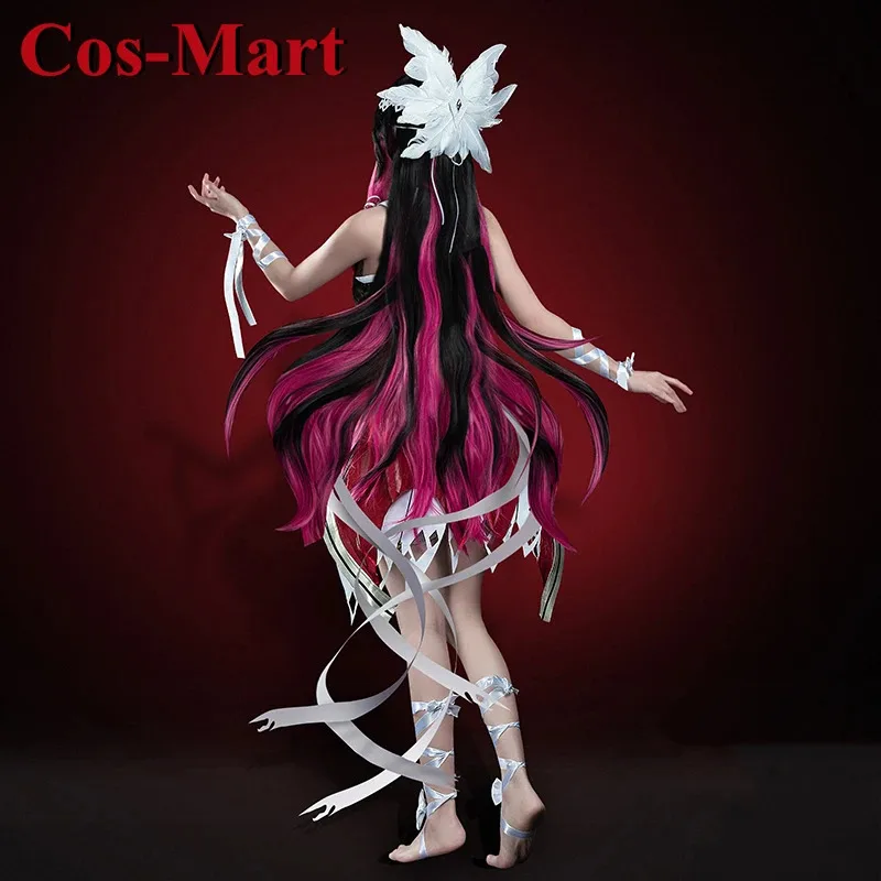 Cos-mart jogo quente genshin impacto columbina cosplay traje moda lindo uniforme de batalha atividade festa role play roupas
