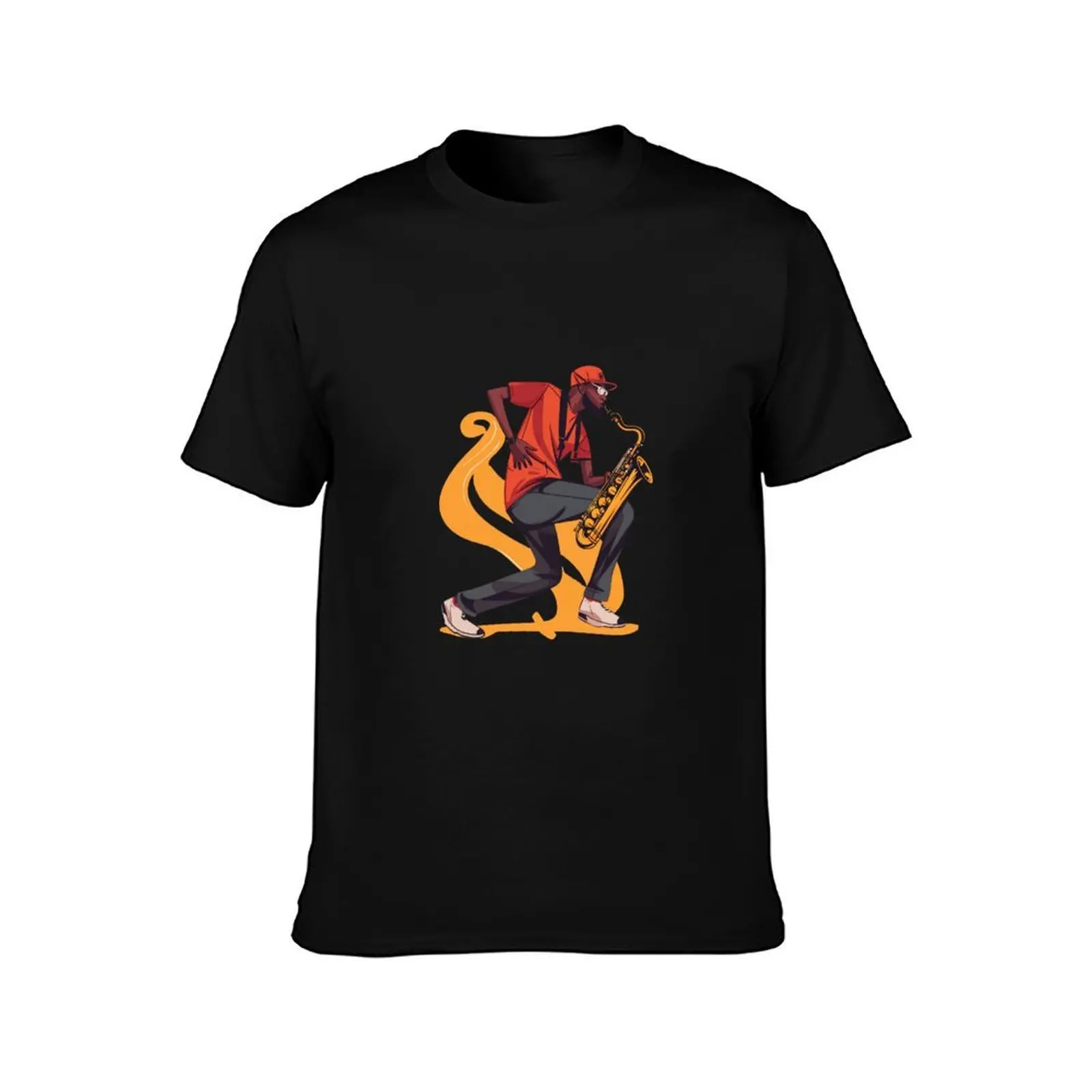 The Masterful Duo of Dance and Saxophone T-Shirt Anti-Wrinkle Short Sleeve T-Shirt
