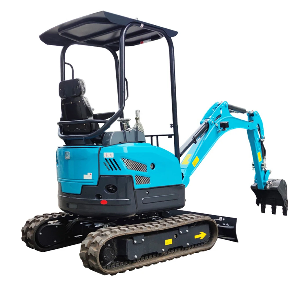 Mini Micro Small Digger Hydraulic Pilot Crawler 2.0ton Excavator Machine With Attachment