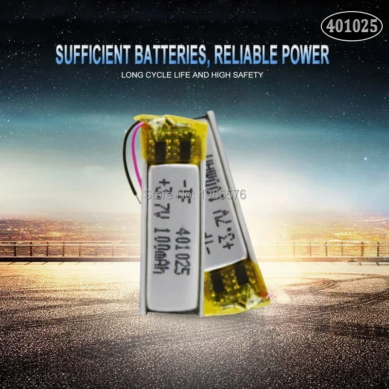 Batterie lithium-ion polymère 3.7V, 70mAh, 401025 PLIB, pour GPS, MP3, MP4, MP5, DVD, modèle Bluetooth, jouet mobile