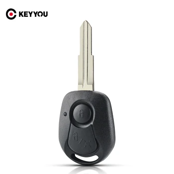 KEYYOU 2 버튼 쌍용 액티언 Kyron Rexton 커버 교체 용 스마트 자동차 원격 키 쉘 케이스