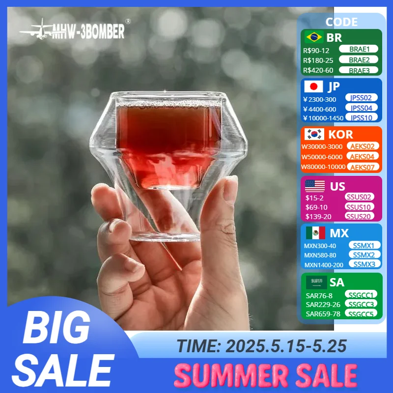 

Double Wall Glass Coffee Mugs 60ml Insulated Layer Coffee Cups Clear Borosilicate Glass Mugs 2 Oz Espresso Shot Glasses
