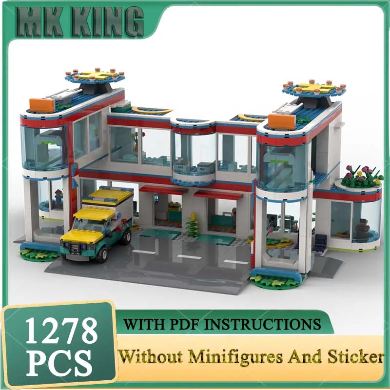 

Moc Building Bricks Модульная больничная модель Технология Модульный блок City Street View Игрушка DIY Набор Сборка Рождественские подарки