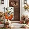 AVOIN colorlife Polka Dot Bow Pumpkin Fall Garden Flag 12x18 Inch Outside jjp