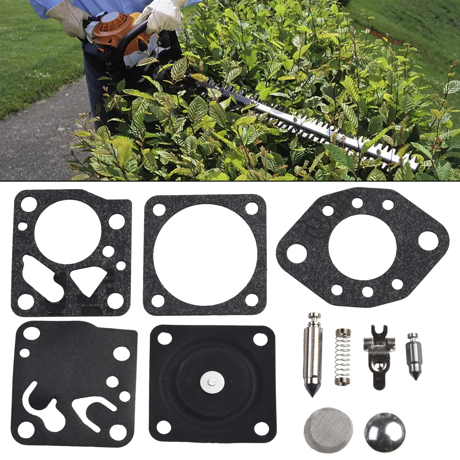 1Set Carburetor Gaskets Kit For Tillotson RK-14HU 15HU DG-2HU For Dolmar110 Garden Power Tools Carburetor Seal Membrane Kit Part