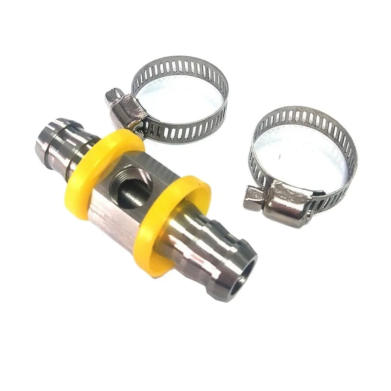 For Modified Car Fuel Pipe Fuel Pressure Gauge T-joint Tee for 1/2 GM Quick Connection
