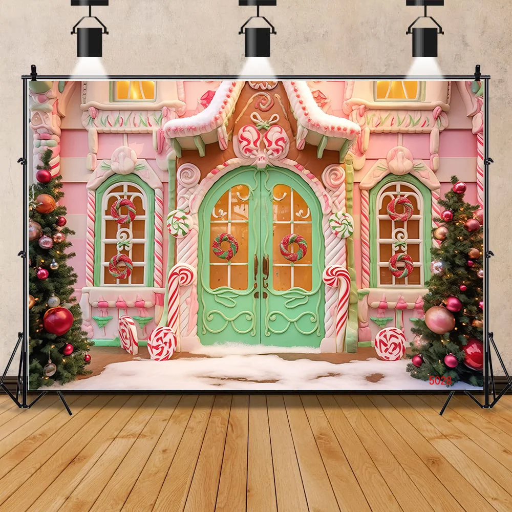 

SHUOZHIKE Christmas Day Fireplace Photography Backdrops New Year Candy Chimneys Store Ball Window Studio Background WW-60