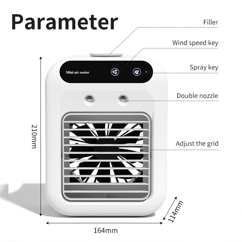 

Portable Air Conditioner Cooler Humidifier Car Air Conditioning Fan Refrigeration Fan Fragrance Humidifier Summer Cooling Fans
