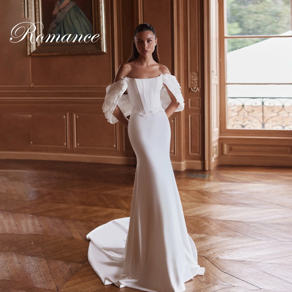 

Elegant Appliques Lace Mermaid Wedding Dress 2025 Boat-Neck Off The Shoulder Backless Bridal Gown Vestidos De Novia Customized