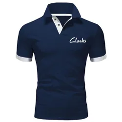 24 Summer Hot Selling Short sleeved Men's New Polo Shirt Business Leisure Sports Luxury Brand Printed High Quality T-shirt