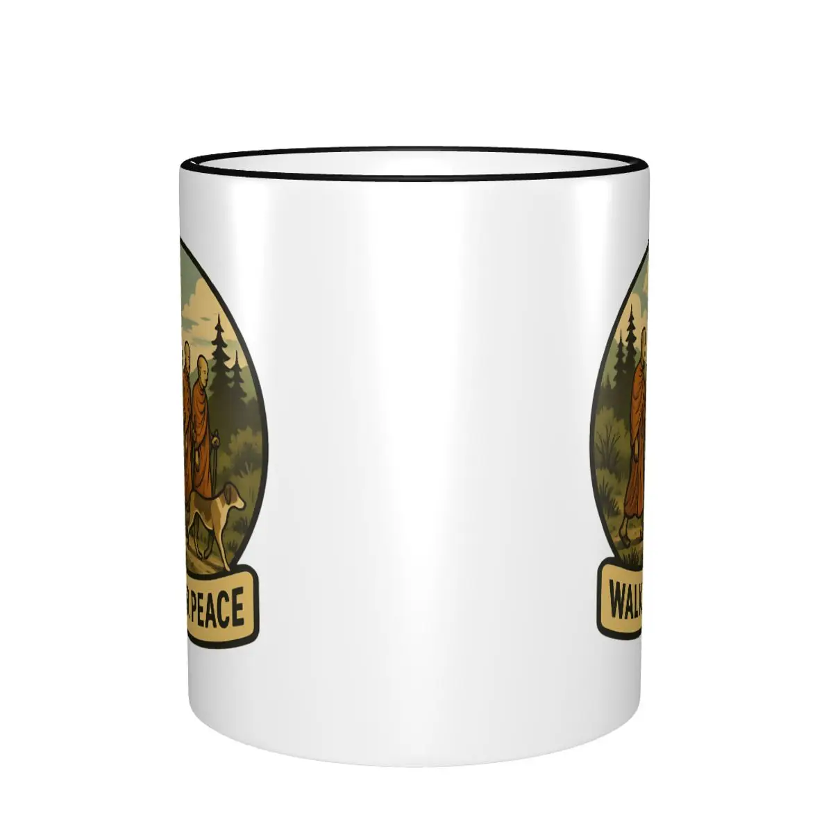 Walk For Peace Buddhist Monks Peace Coffee Mugs Fun Cup For Office