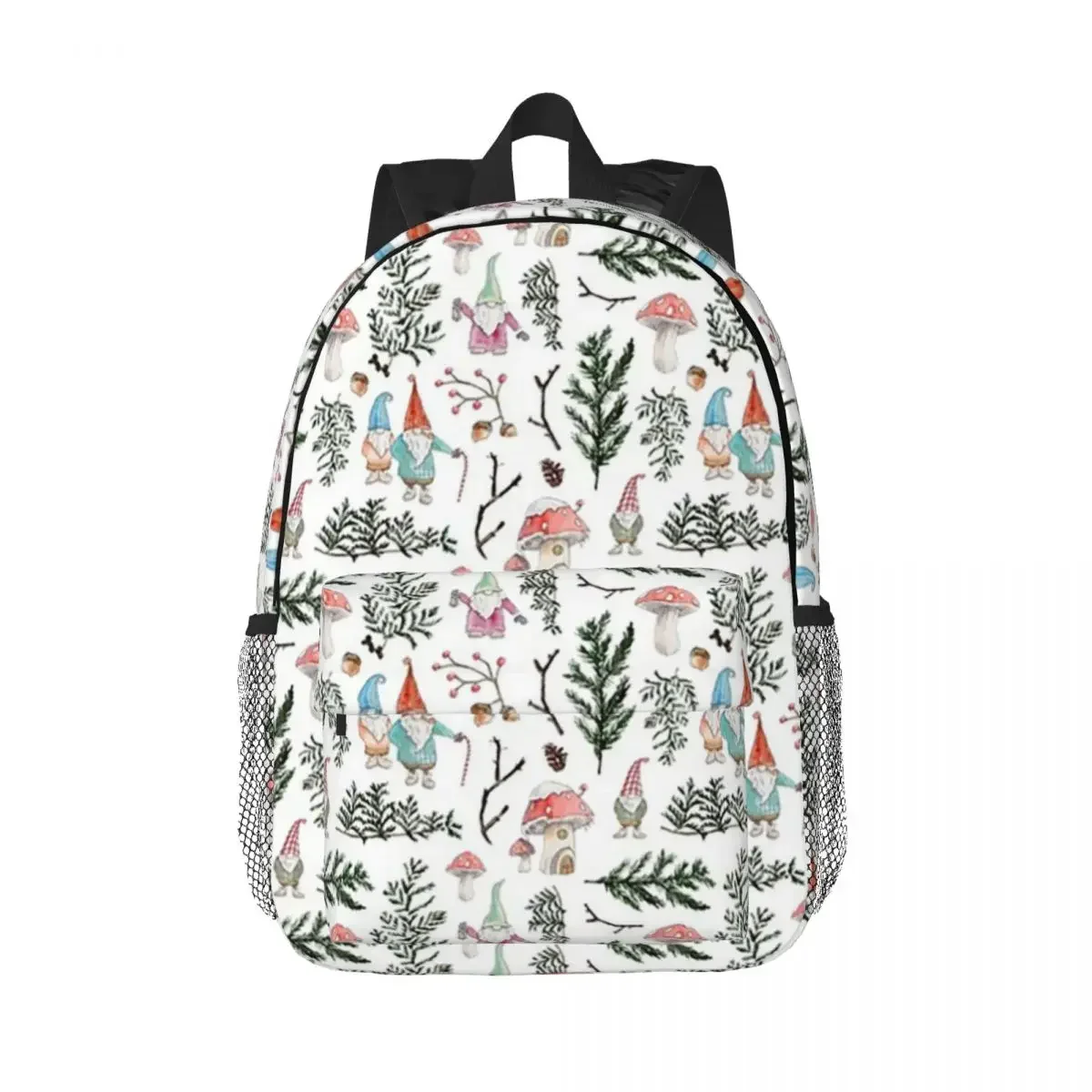 

Woodland Gnomes And Pines Backpacks Boys Girls Bookbag Cartoon Students School Bags Laptop Rucksack Shoulder Bag Large Capacity