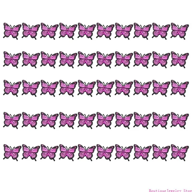 E1PE Delicate Zinc Alloy Pink Butterfly Brooch Representing Care And Hope For Chest Awareness And Prevention