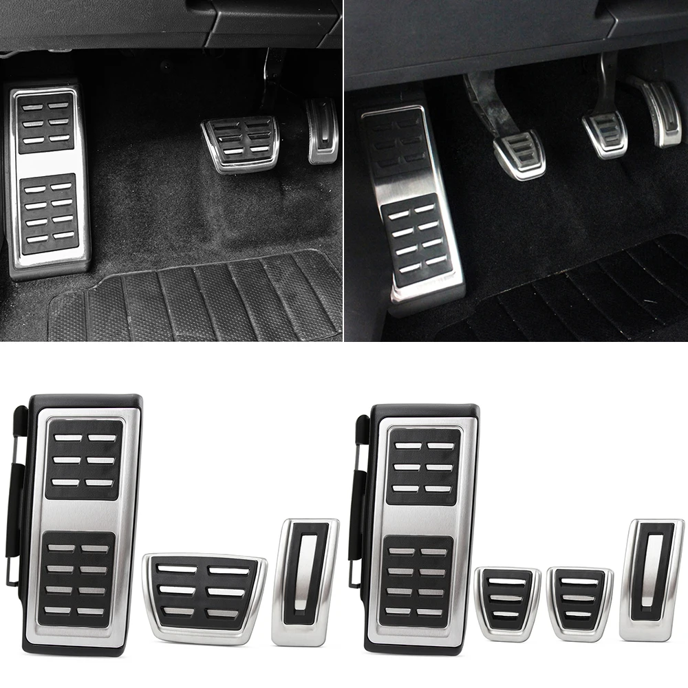 Car Pedals for Skoda KAMIQ Combi SCALA Octavia Rapid Superb Karoq Kodiaq 2017 - 2023 LHD AT MT Pedal Pad Cover