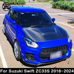 For Suzuki SWIFT Sport ZC33S Carbon Fiber Hood Automotive Front Hood Racing Style Vents Radiator Hood Exterior upgrade Body Kit