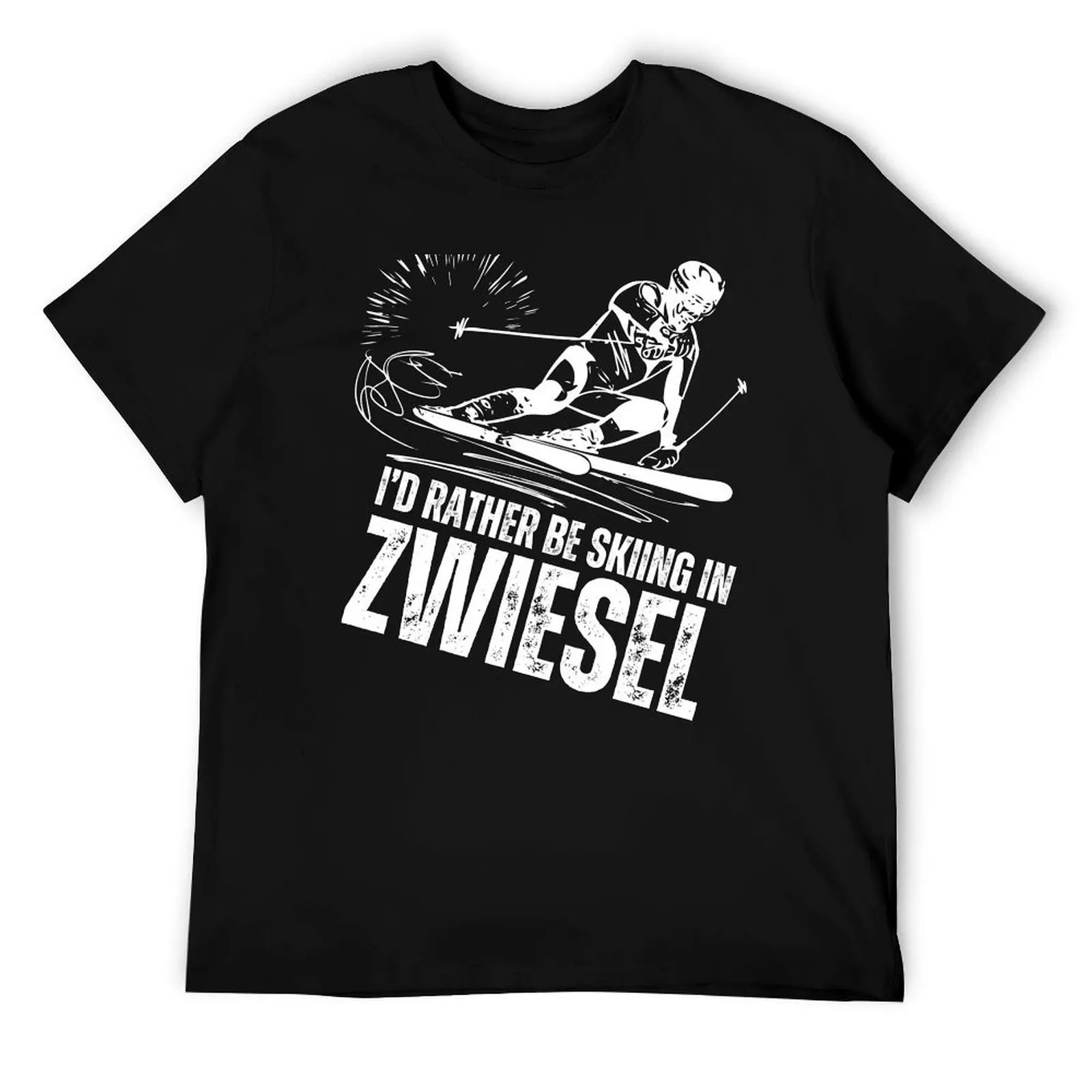 

Rough Retro I'd Rather Be Skiing in Zwiesel Germany T-Shirt funny t shirts man t shirt personalised T-Shirt
