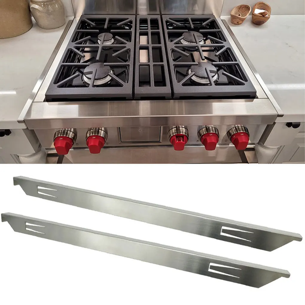 2pieces 2PCS Integrated Stove Clip Easy To Clean Cooktop Gap Cover Stove Gap Covers Stainless Steel