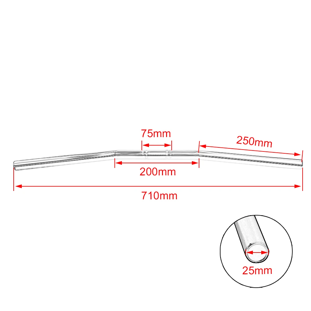 Motorcycle Cafe Racer Handlebar 25mm 22mm Drag Straight Bar Handle Bars For Honda Kawasaki Yamaha Suzuki Harley Chopper Bobber