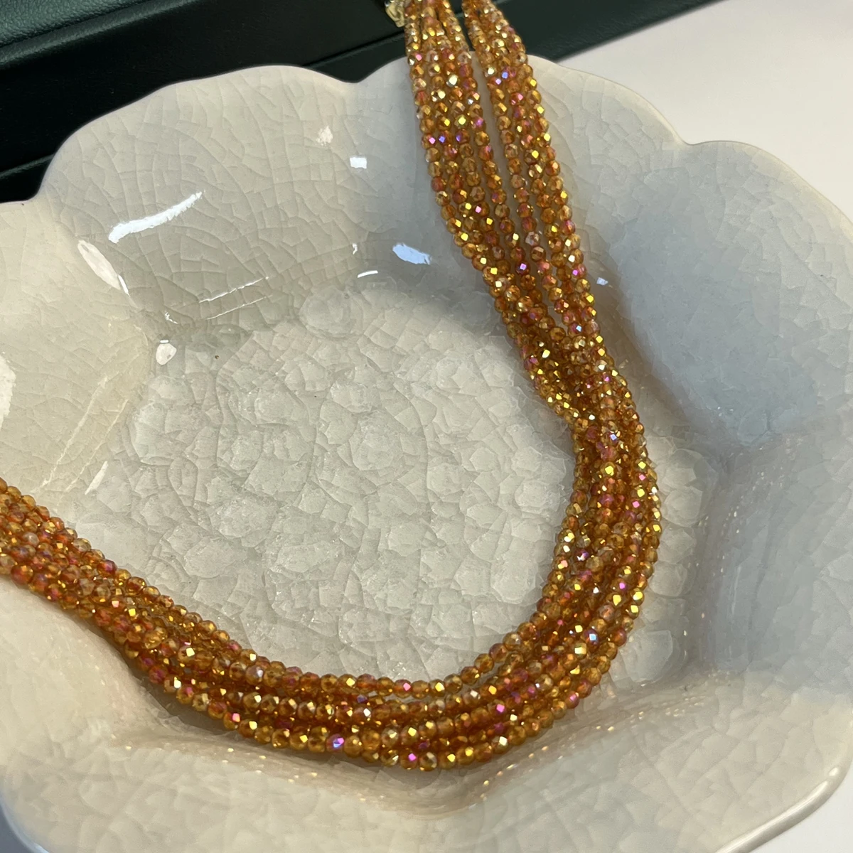 5strands/lot Plating Color Spinel Stone Beads Charms for DIY Women Men Necklace Bracelets Jewelry Making Accessories 2/3mm