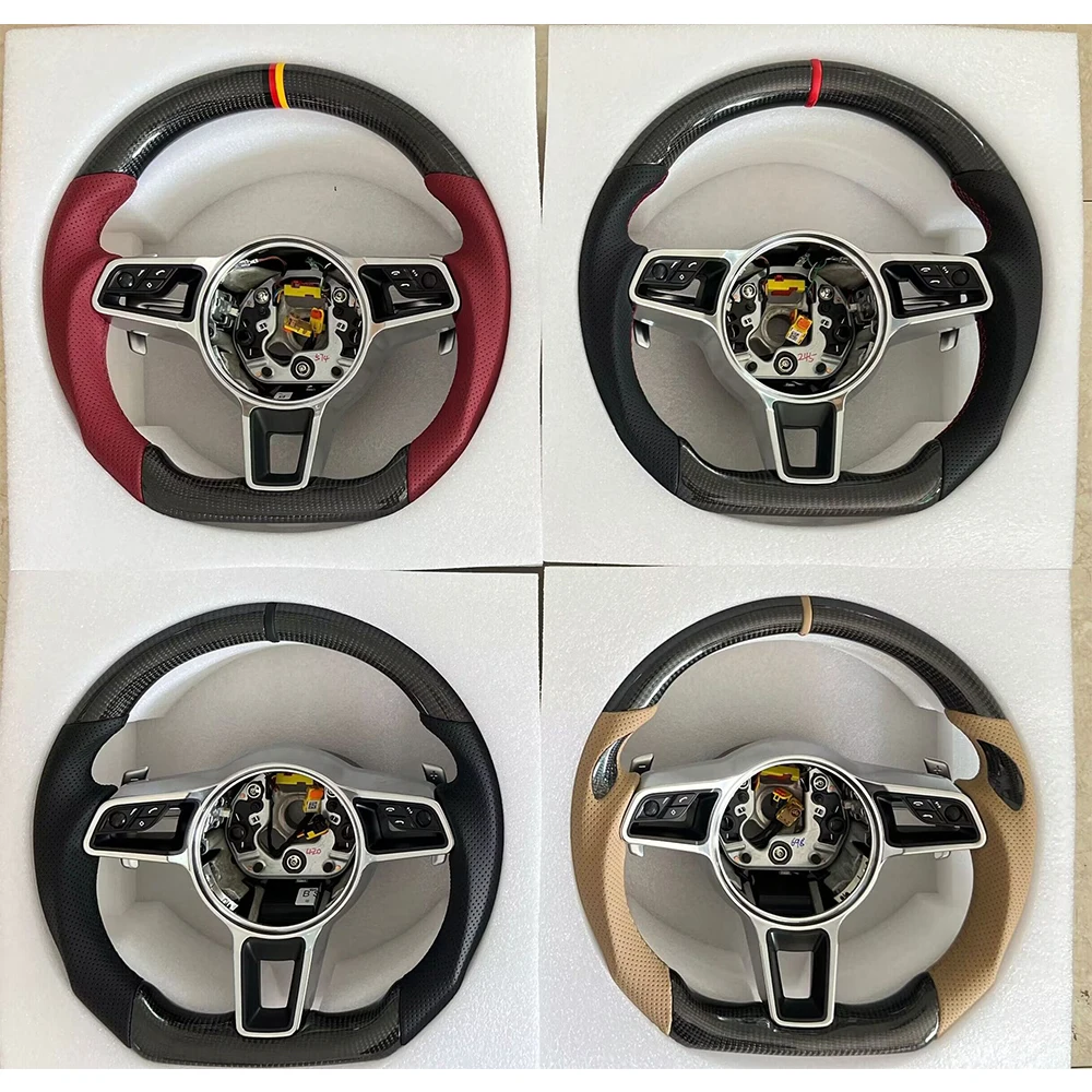 

For Porsche Panamera steering wheel modification carbon fiber 911 Cayenne steering wheel old model liter new model