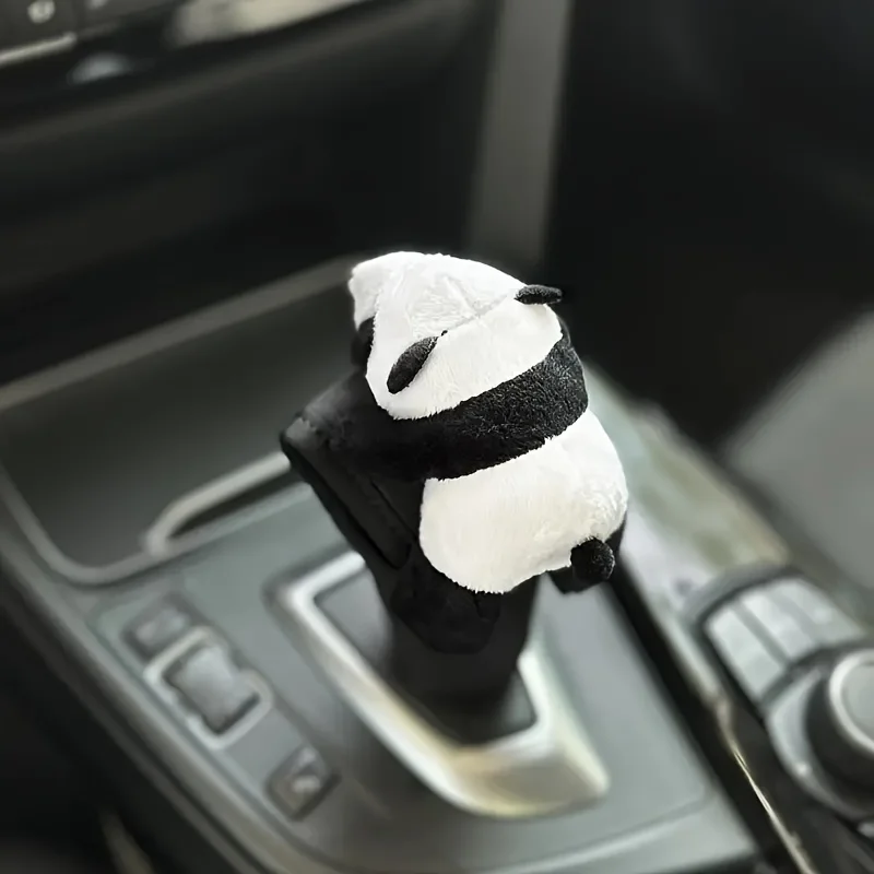 Panda car shift cover, interior accessories, car handbrake handle cover, Christmas, Valentine\'s Day gifts