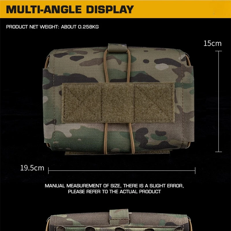 Tactical Outdoor Storage Waist Bags Horizontal Pull First Aid Pouch Camping Molle System Accessories Sports Hunting Equipment