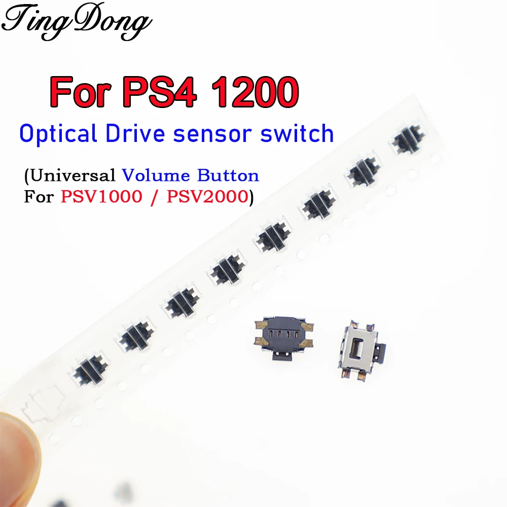 5-50 Stück Original-Schalterknopf 4-Pin SMD Taktiler Schalter Seitlich Drückbar Ohne Schaft 'Kleine Schildkröte' Für PS4 1200 Konsole Optisches Laufwerk