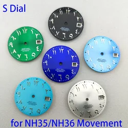 NH35 Movimento Watch Repair Tool, sem mostrador luminoso, letras árabes, 28,5mm, apto para NH35, NH36, acessórios, alta qualidade