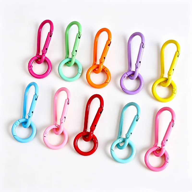 5pcs 64mm Rotating Buckle Keyrings Key Chains Metal Alloy Lobster Clasps Hooks Key Ring Keychain Accessories Diy Jewelry Making