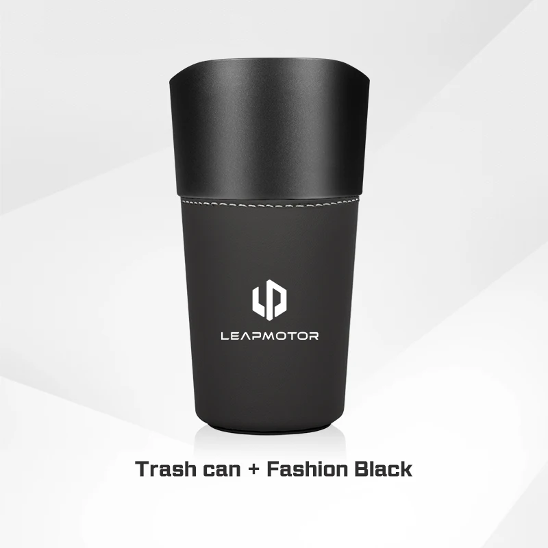 

2026 For Leapmotor T03 S01 C11 C01 C10 C16 B10 Mini Leather Car Trash Can Car Waterproof Garbage Bin Storage Box Car Accessories