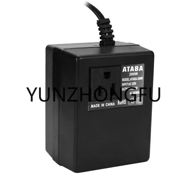 200W Voltage Converter 220V To 110V Transformer Step Down Transformer Voltage Converter Travel Adapter EU/US/UK Plug Inverter