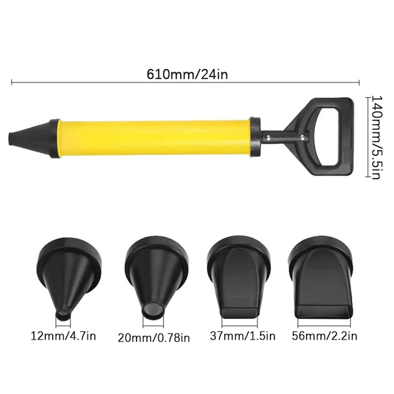 Caulking Gun Cement Lime Pump Grouting Mortar Sprayer Applicator Grout Filling Tools With 4 Nozzles