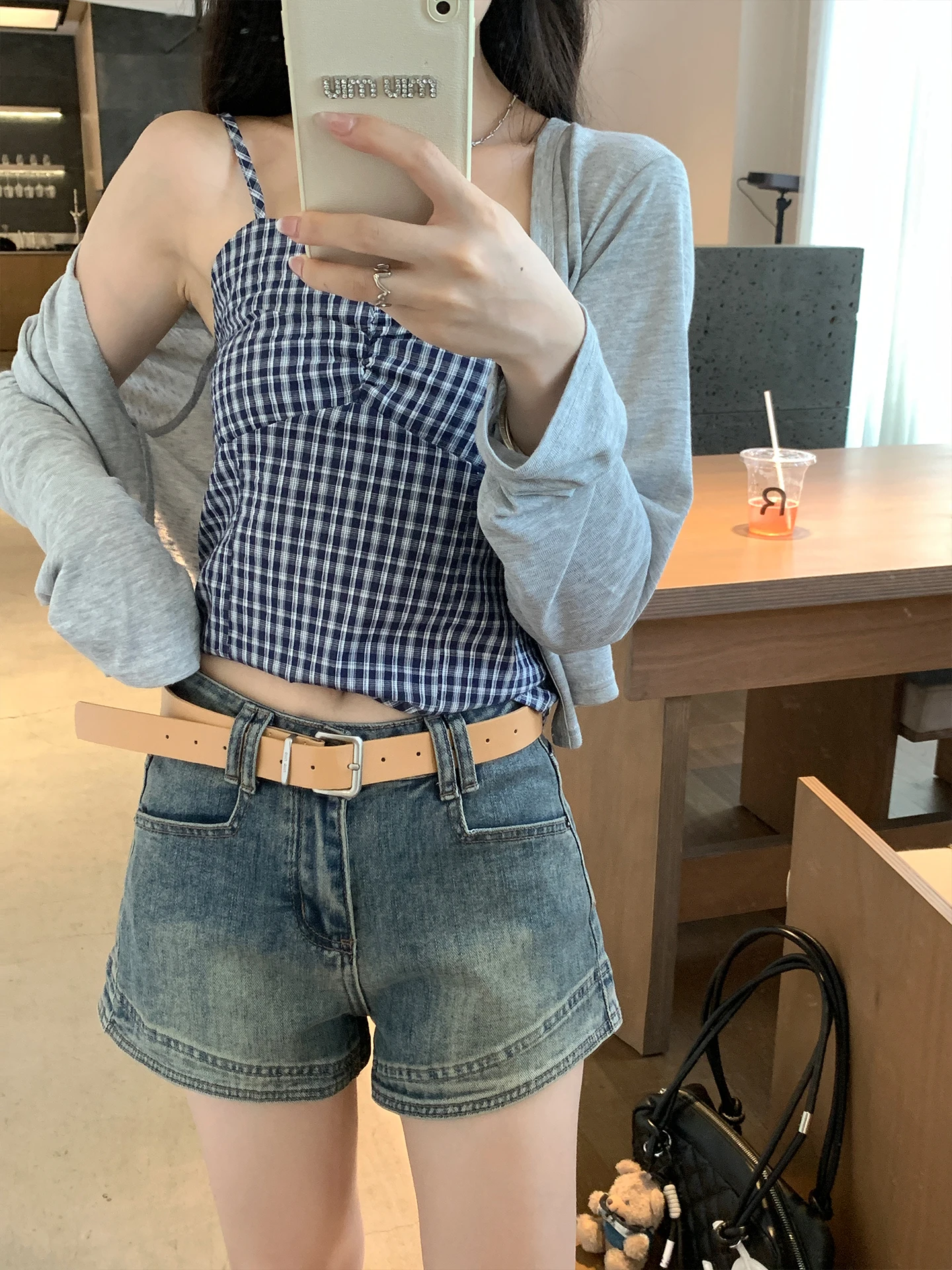 

Женские джинсовые шорты Siu eenwich Street Korean Sle Spicy Girl Waed, универсальные, молодежные, стройнящие, летние